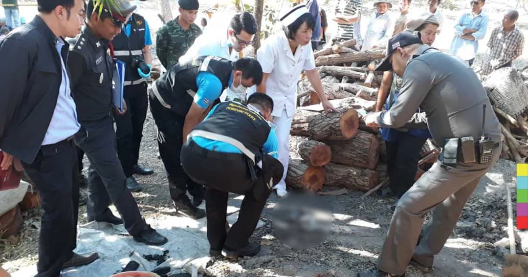 หนุ่มใหญ่เผาถ่านขายสำลักควันสลบ ถูกไฟคลอกดับคาเตาเผา