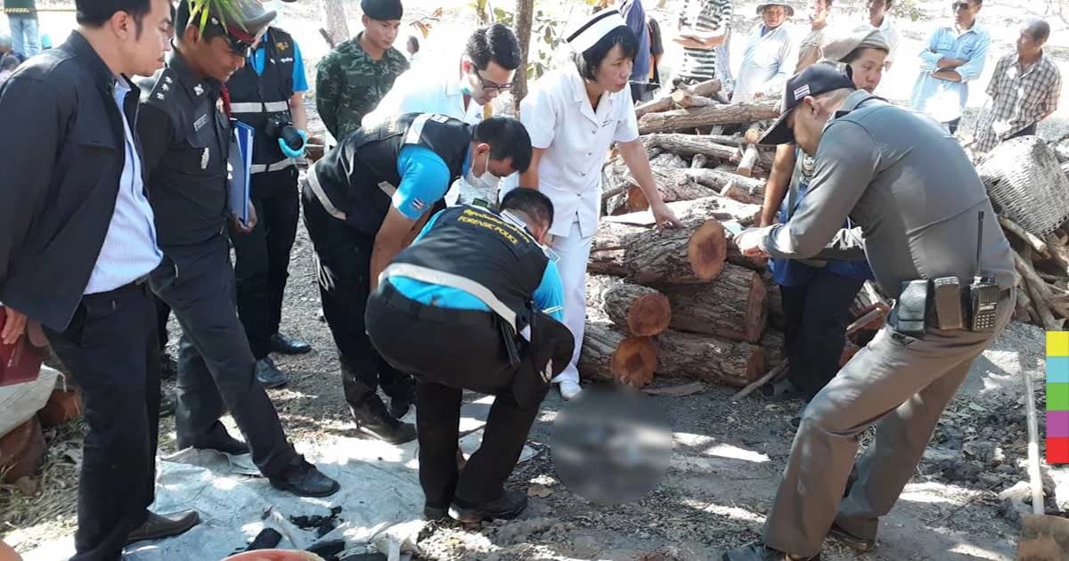 หนุ่มใหญ่เผาถ่านขายสำลักควันสลบ ถูกไฟคลอกดับคาเตาเผา