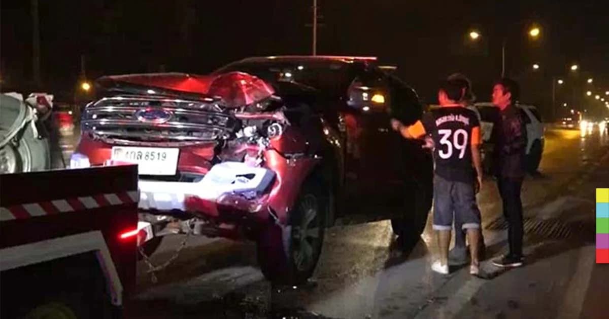 หนุ่มใหญ่ซิ่งฟอร์ดเอเวอร์เรส ชนสองผัวเมียดับคาถนน