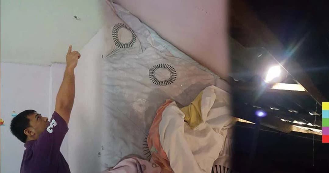 ชีวิตคือความเสี่ยง ! หนุ่มโพสต์เจอกระสุนปริศนา ตกใส่หลังคาบ้านขณะนอนหลับ