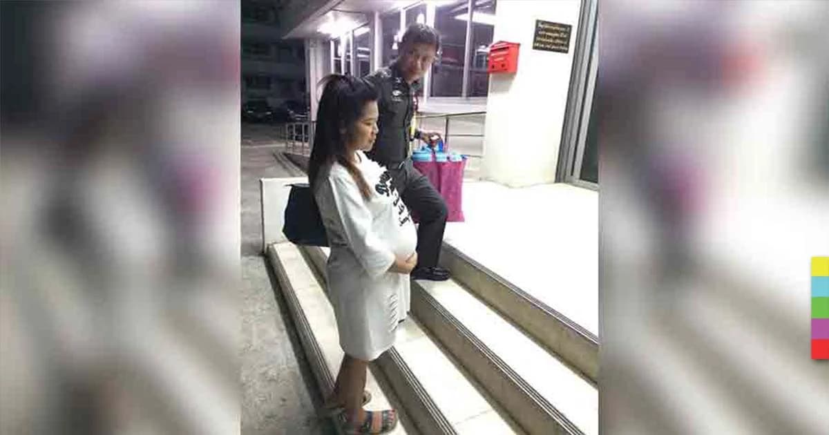 ชื่นชม ! ร.ต.อ.ห่วงภรรยาท้องแก่ พานอนโรงพักเข้าเวรคืนปีใหม่