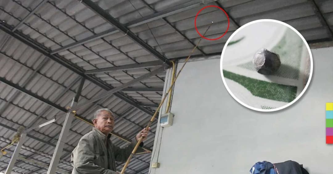 คุณปู่เคราะห์ดี ! กระสุนตกใส่หลังคาบ้านห่างตัวเพียงไม่กี่เมตร