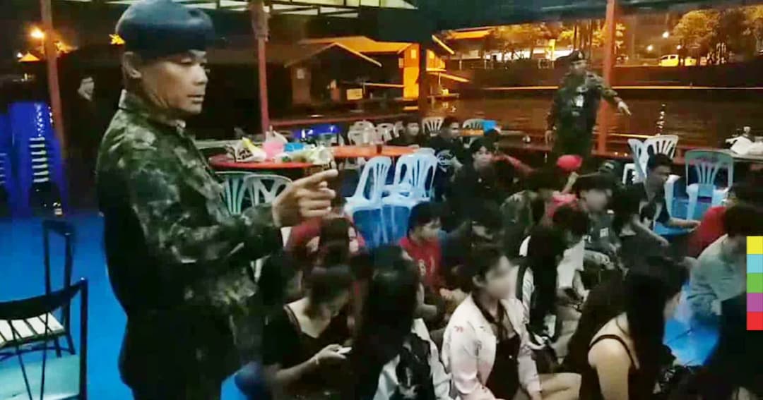 บุกตรวจ ‘แพเมืองกาญจน์’ พบเยาวชนมั่วสุมดื่มเมาเพียบ