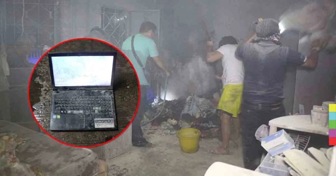 อุทาหรณ์ ! เสียบโน๊ตบุ๊คทิ้งไว้ ไฟฟ้าลัดวงจรหวิดวอดบ้านทั้งหลัง