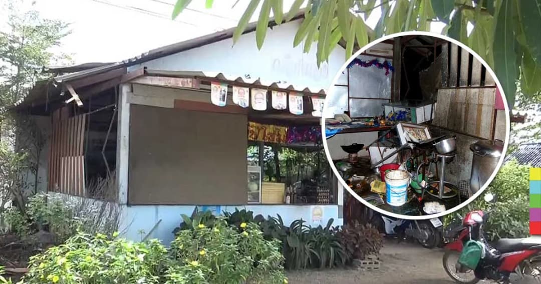 ช้างป่าบุกพังร้านอาหาร ขโมยกินเส้นก๋วยเตี๋ยวราว 10 กิโล