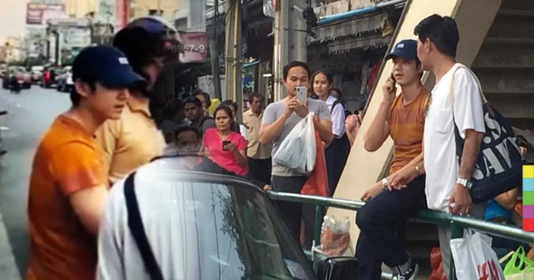 ‘มาริโอ้’ เจอแท็กซี่ยิงหนังสติ๊กใส่กระจกรถหรูแตก เหตุปาดหน้ากัน