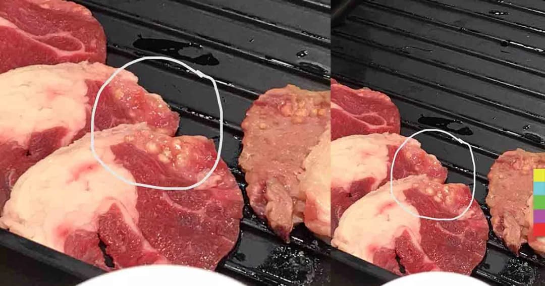 กินต่อไม่ลง ! สาวเจอตุ่มใสคล้ายไข่พยาธิ อยู่ในเนื้อหมูปิ้งย่างร้านดัง