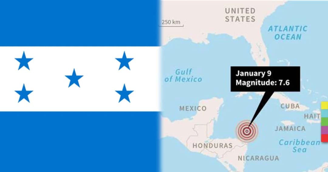 เตือนภัยสึนามิ ! หลังแผ่นดินไหวขนาด 7.6 ชายฝั่งฮอนดูรัส สะเทือนถึงเม็กซิโก