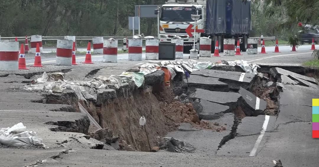 ทางหลวงนครราชสีมา ทุ่มงบ 19.8 ล้าน เร่งซ่อมถนนทรุด