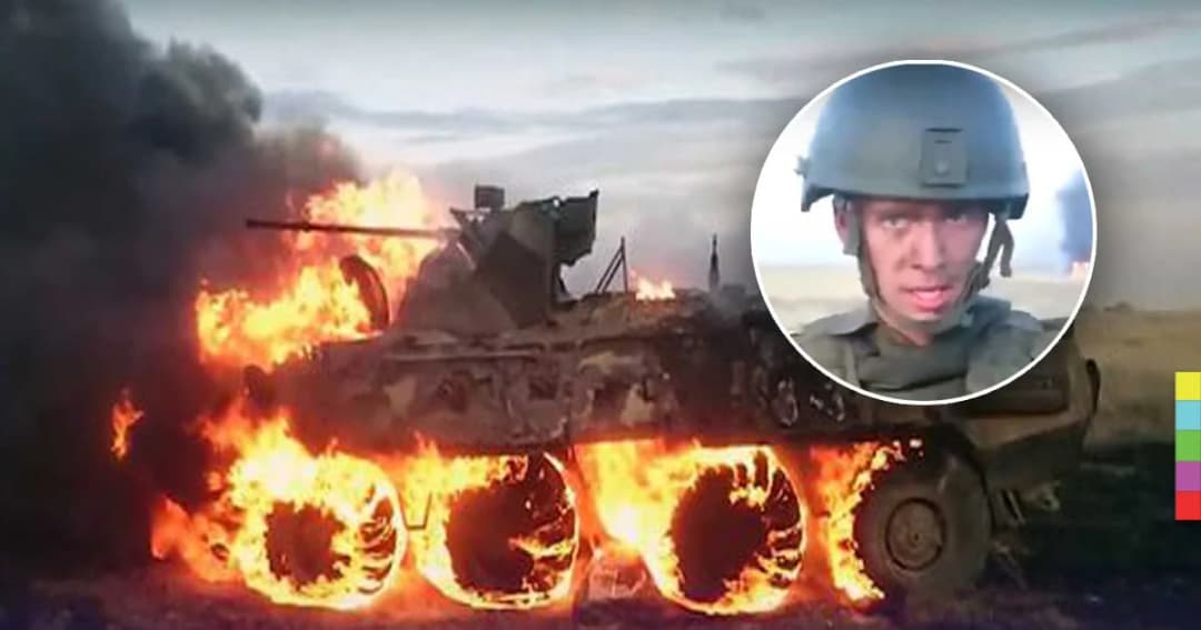 พลทหารรัสเซียจะปรุงอาหาร แต่ไฟลามไปติดรถถังหุ้มเกราะ เสียหาย 16 ล้าน