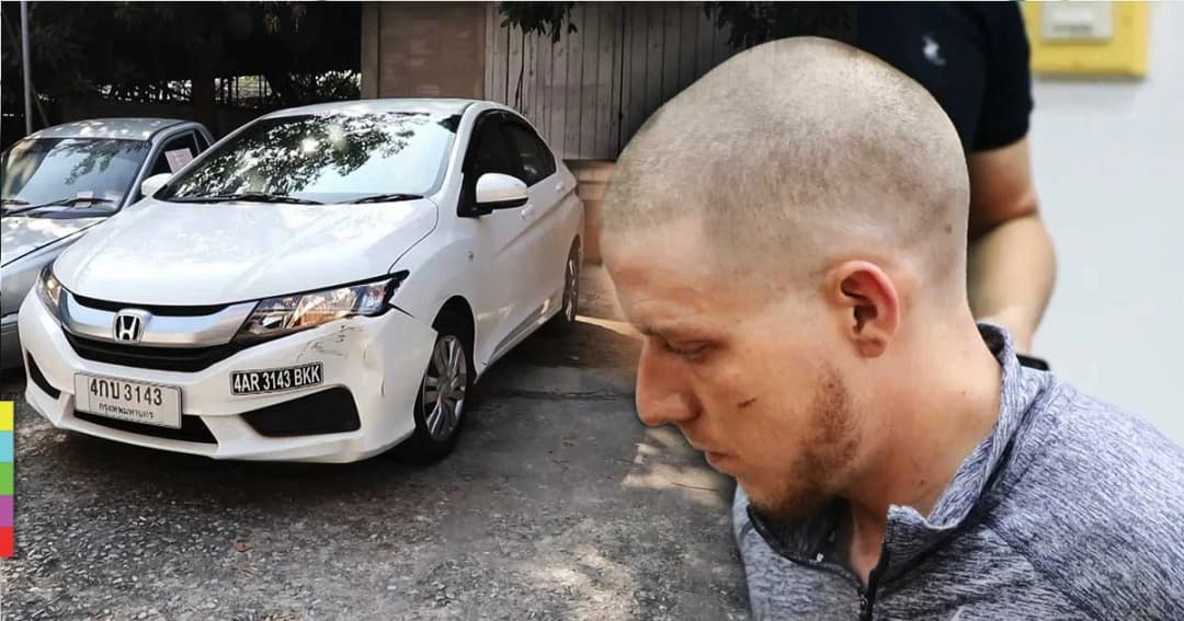 รวบฝรั่งขโมยรถเช่า ขับไปไกลข้ามอำเภอ ! อ้างละเมอ