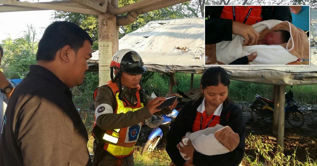 พนง.สาวตกใจเสียงทารกร้อง ก่อนพบเด็กถูกทิ้งข้างทาง