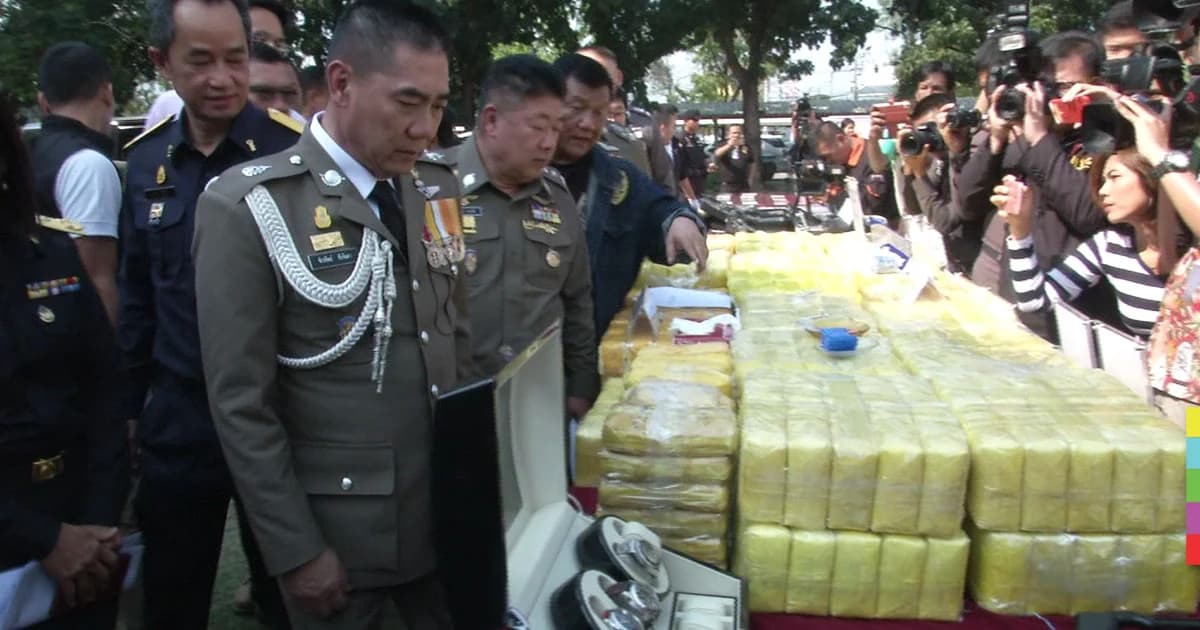 ปส.แถลงจับยาเสพติด ปฏิบัติการ ‘ชัยยะสยบไพรี 61/2’