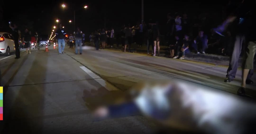 แก๊งโจ๋ซิ่งมอเตอร์ไซค์เสยกันเอง ดับ 2 เจ็บ 3