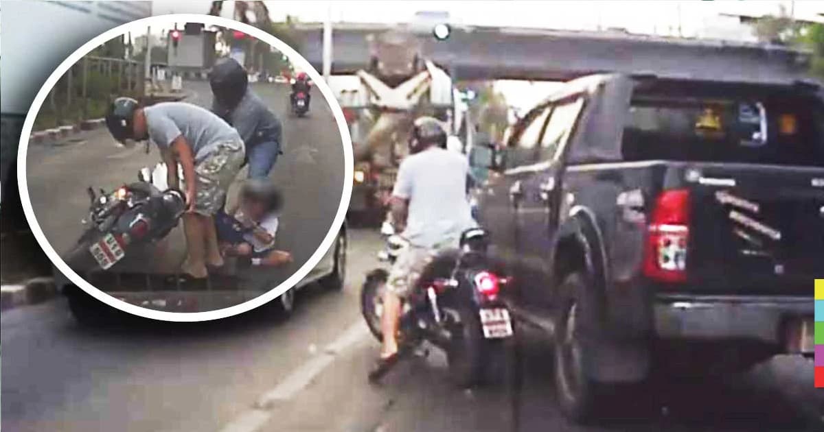 คืบหน้า ! กระบะเบียด จยย.2 พ่อลูกล้ม เข้ารายงานตัว เจอเเจ้ง 5 ข้อหา