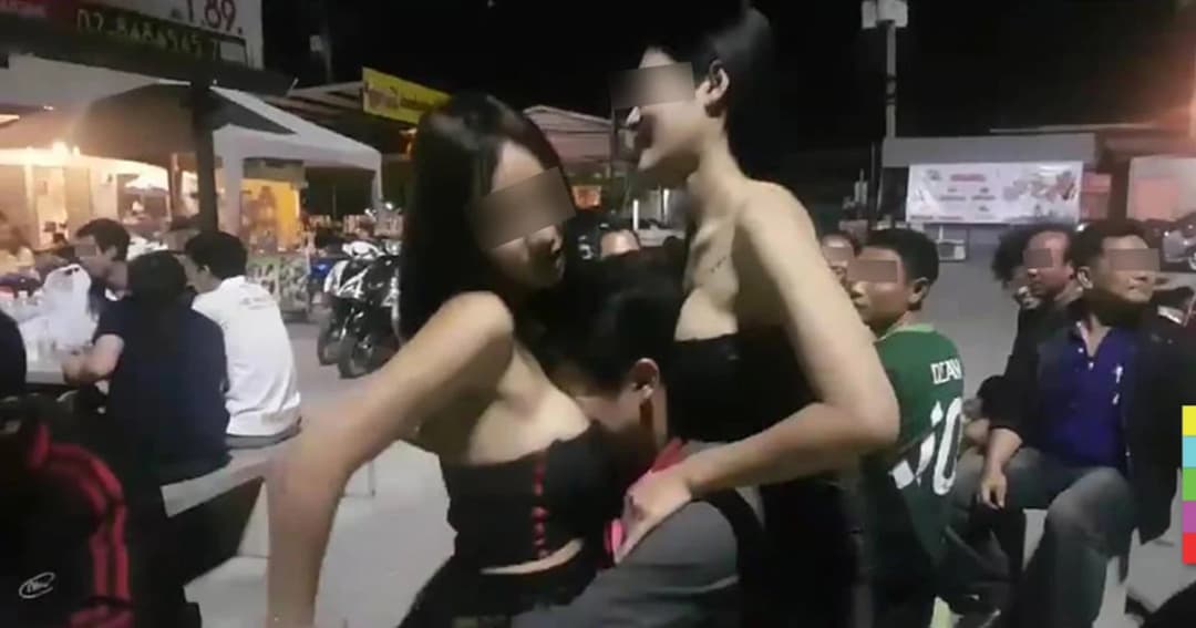ตำรวจชี้ ! คลิป 2 สาวขย่มหนุ่มข้างสนามบอลไม่อนาจาร