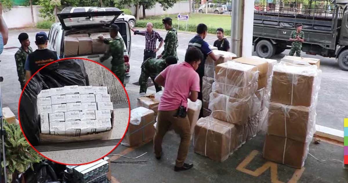 ทหารบุกจับบุหรี่เถื่อนกลางเมืองหาดใหญ่ มูลค่ากว่า 50 ล้าน