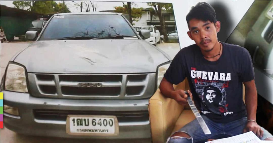 รวบเเล้ว ! หนุ่มเลือดร้อน ขับกระบะชักอาวุธ ขู่รถคันหน้า