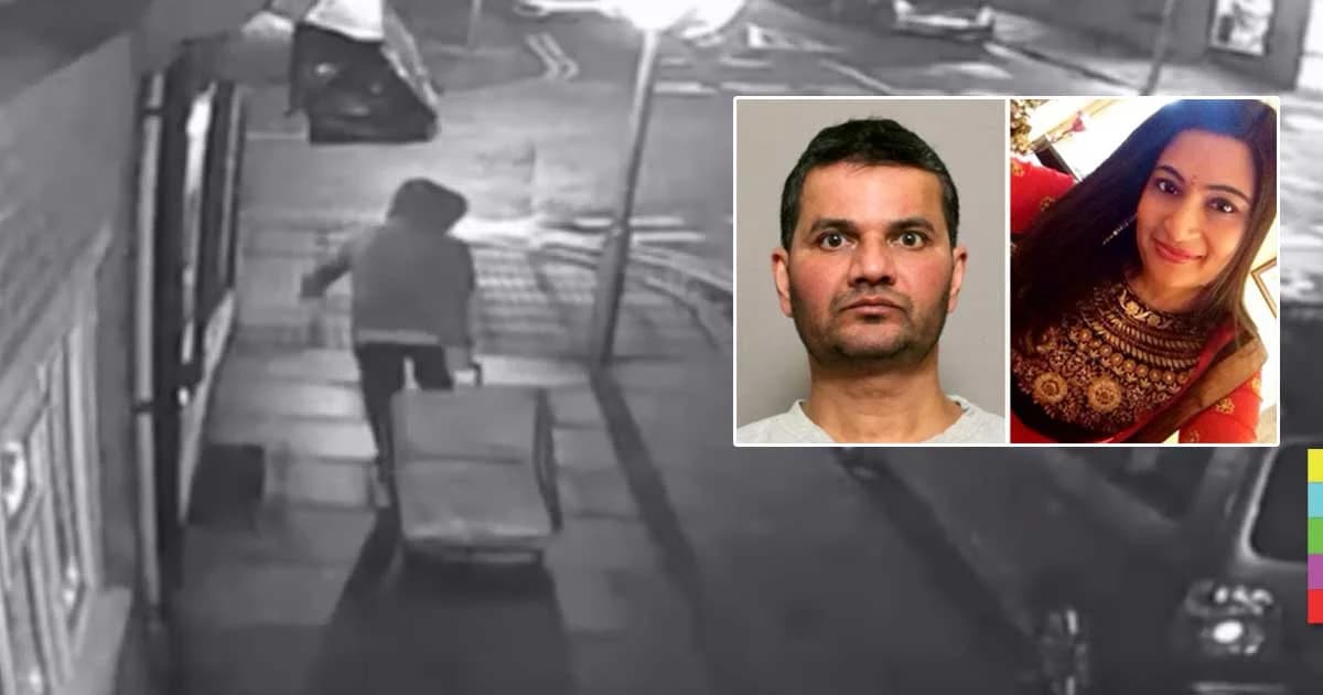 วงจรปิดเผย วินาทีสามีลากกระเป๋ายัดศพภรรยา ออกไปทิ้งนอกบ้าน