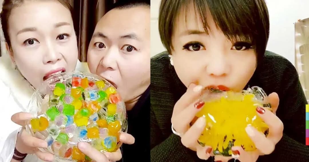 คลิปเคี้ยวน้ำแข็งกรุบๆ ในจีน ไม่กี่วิแต่คนดูเป็นล้าน