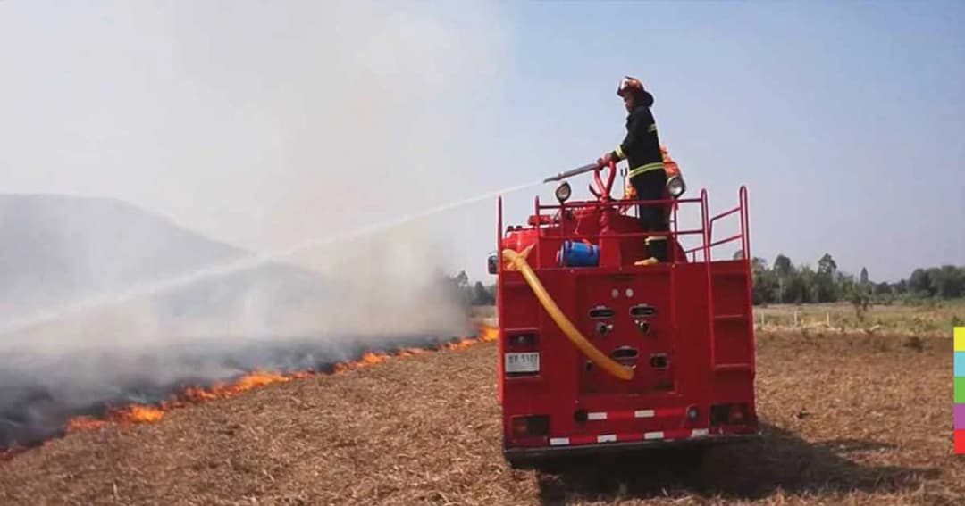 รวบ 3 หนุ่มแรงงาน ลอบเผาป่าอ้อยในช่วงห้ามเผา