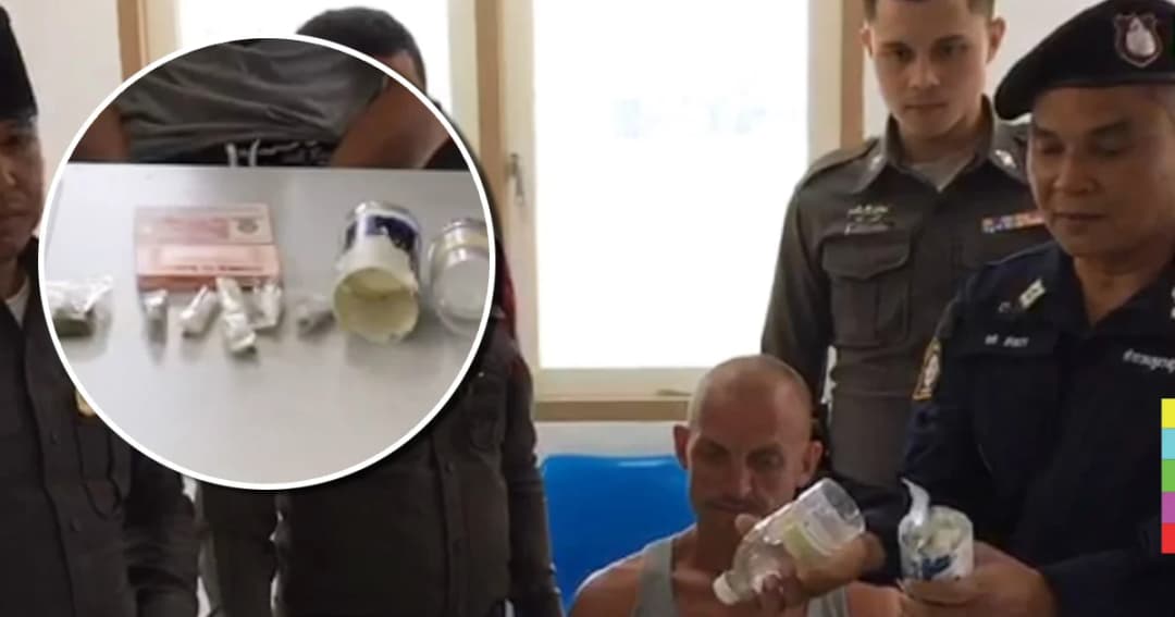จับกุมหนุ่มชาวรัสเซียดัดแปลงขวดน้ำดื่ม ซ่อนยาเสพติด