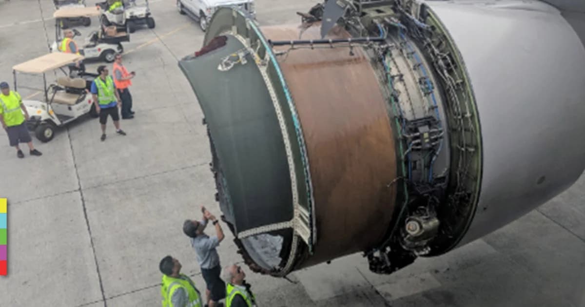 ยูไนเต็ดแอร์ไลน์ลงจอดฉุกเฉิน หลังฝาครอบเครื่องยนต์หลุด