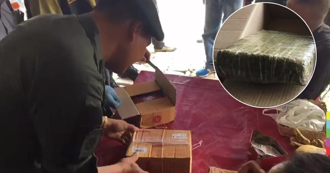 บุกยึด ‘กัญชาอัดแท่ง’ ส่งไปรษณีย์เกาะพะงัน คาดเตรียมขาย นทท.ต่างชาติ