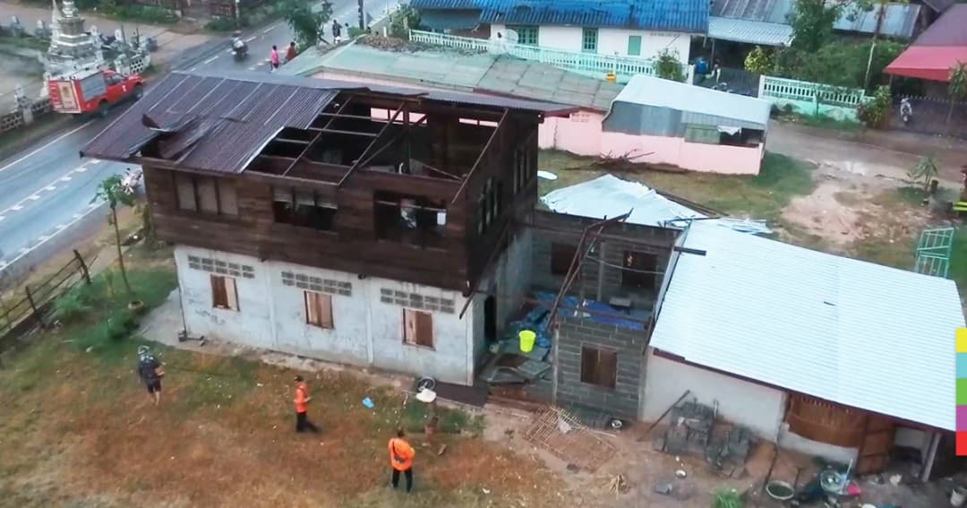 สกลนครอ่วม ! พายุลูกเห็บถล่ม เสียหายหลายหลังคาเรือน