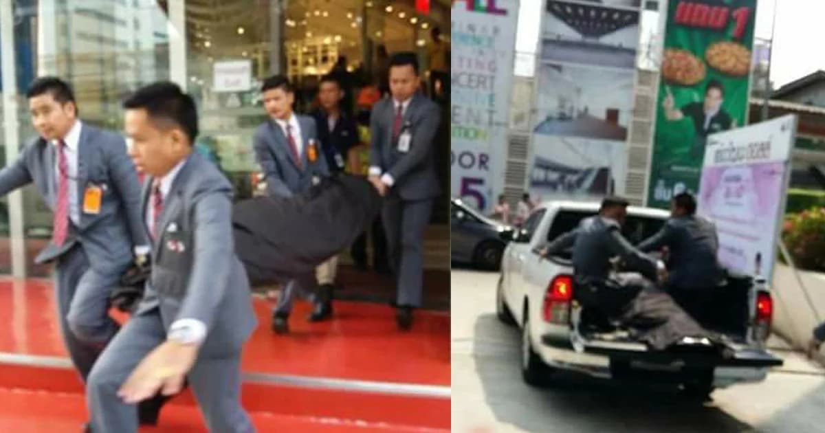 แชร์สนั่น ! ภาพเคลื่อนย้ายร่าง “พล.ต.อ.สล้าง” จวกห้างฯ รีบช่วยส่ง รพ. จริงหรือ