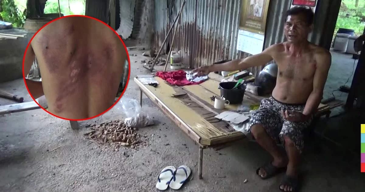 เกือบไม่รอด ! ช้างป่าบุกใช้งวงจับร่างหนุ่มฟาดพื้นบาดเจ็บ