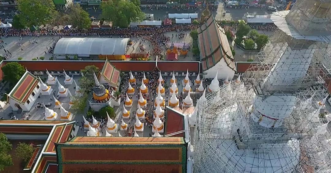 เข้าวัดทำบุญ วันมาฆบูชา “นครศรีฯ” แห่ผ้าขึ้นธาตุ ถวายเป็นพุทธบูชา