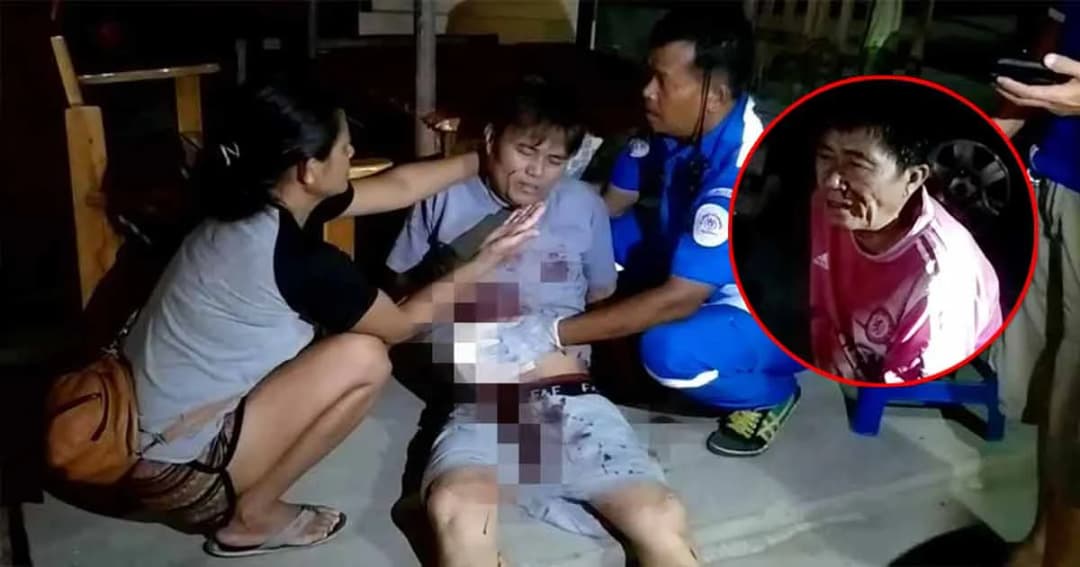 ทะเลาะลั่น ! ลุงฉุนหลานบ่นขี้เมา คว้ามีดแทงกลางร้านลาบเจ็บสาหัส