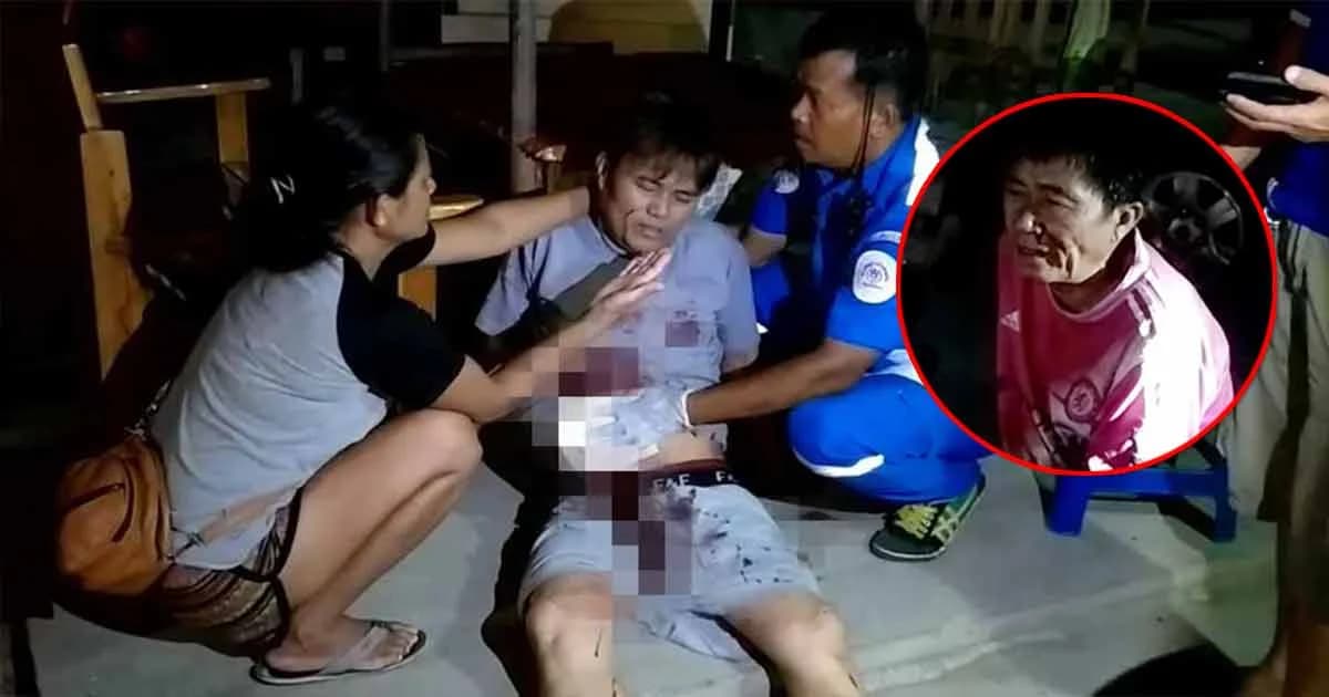 ทะเลาะลั่น ! ลุงฉุนหลานบ่นขี้เมา คว้ามีดแทงกลางร้านลาบเจ็บสาหัส