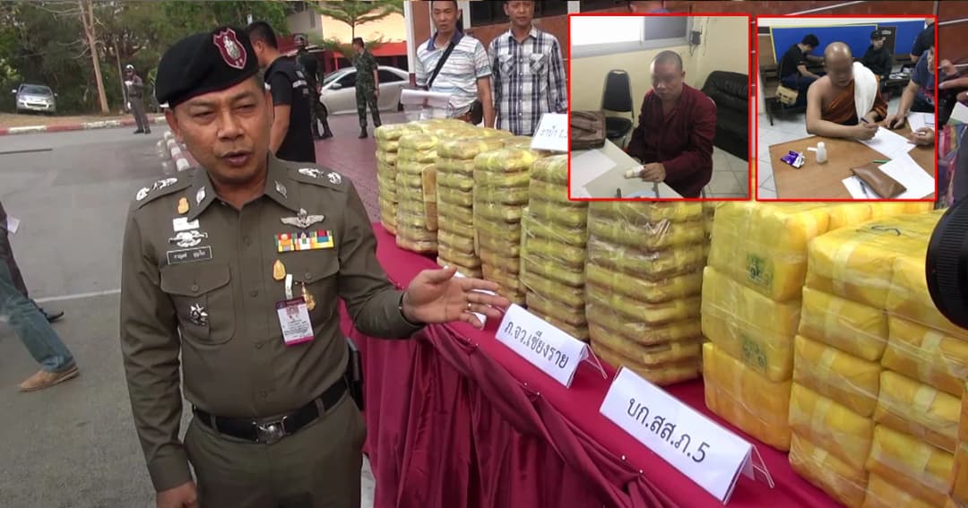 จับยาบ้าล็อตใหญ่ 1.7 ล้านเม็ด รวบ 2 พระสงฆ์ นั่งเก๋งร่วมขนยา
