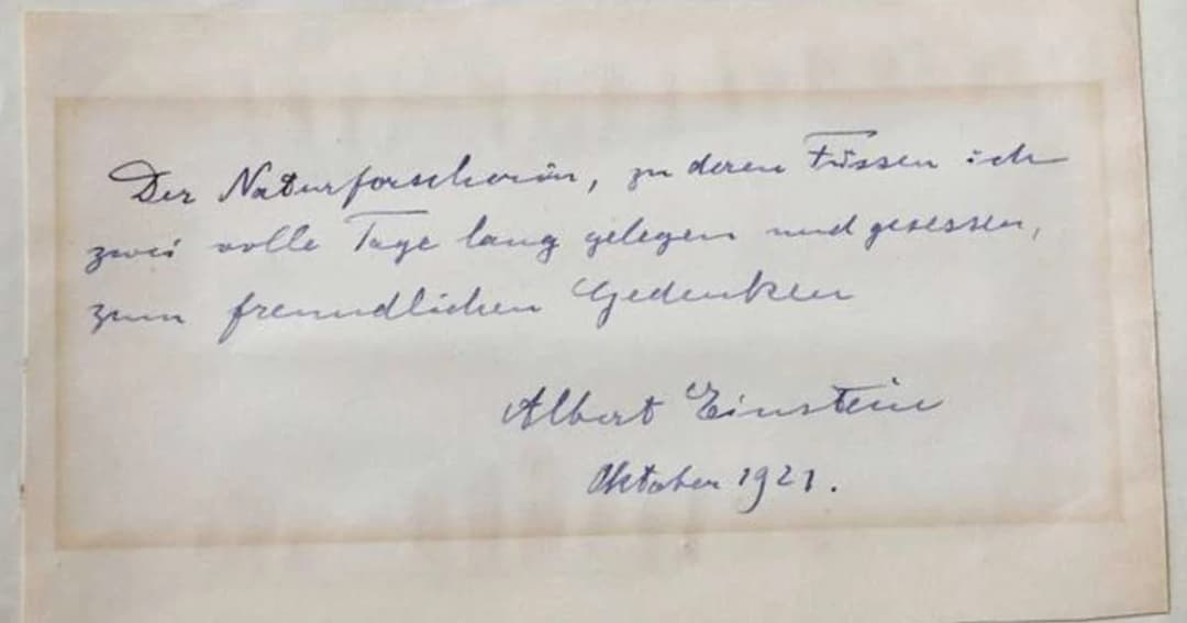 โน้ตจีบสาว “อัลเบิร์ต ไอน์สไตน์” เมื่อ 97 ปีก่อน ถูกประมูลไป 1.9 แสนบาท