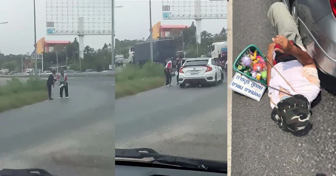 หนุ่มยินดีถูกหลอก ! หลังซื้อไม้เท้าให้ ‘ลุงล้มในตำนาน’