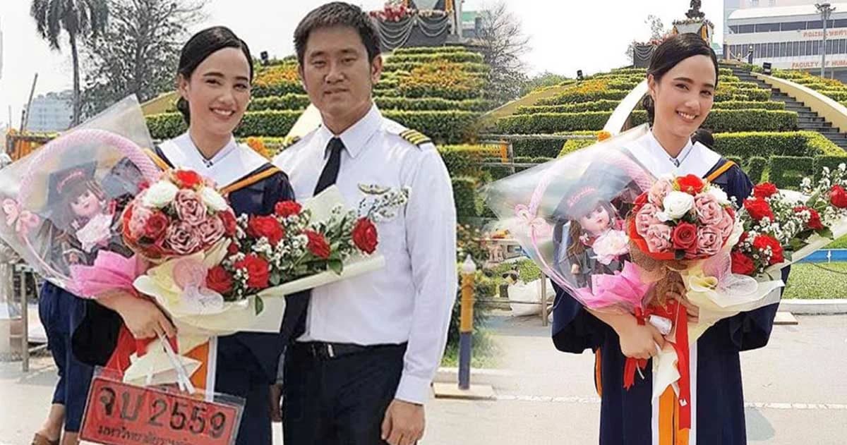 “กุญแจซอล” สวมชุดครุยในวันแห่งความสำเร็จ สามีเคียงข้างเป็นกำลังใจ