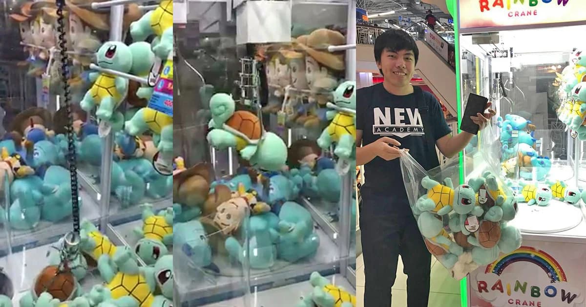 “แค่เคาะ-รอเวลาใกล้หมด” หนุ่มเผยเทคนิคคีบตุ๊กตาตู้ แห่แชร์เพียบ