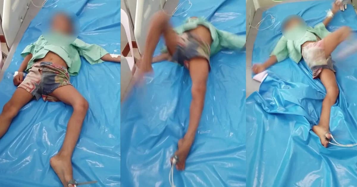 เปิดคลิป ! สุดสงสารเด็กพม่าดิ้นพราด อาการคล้ายพิษสุนัขบ้า