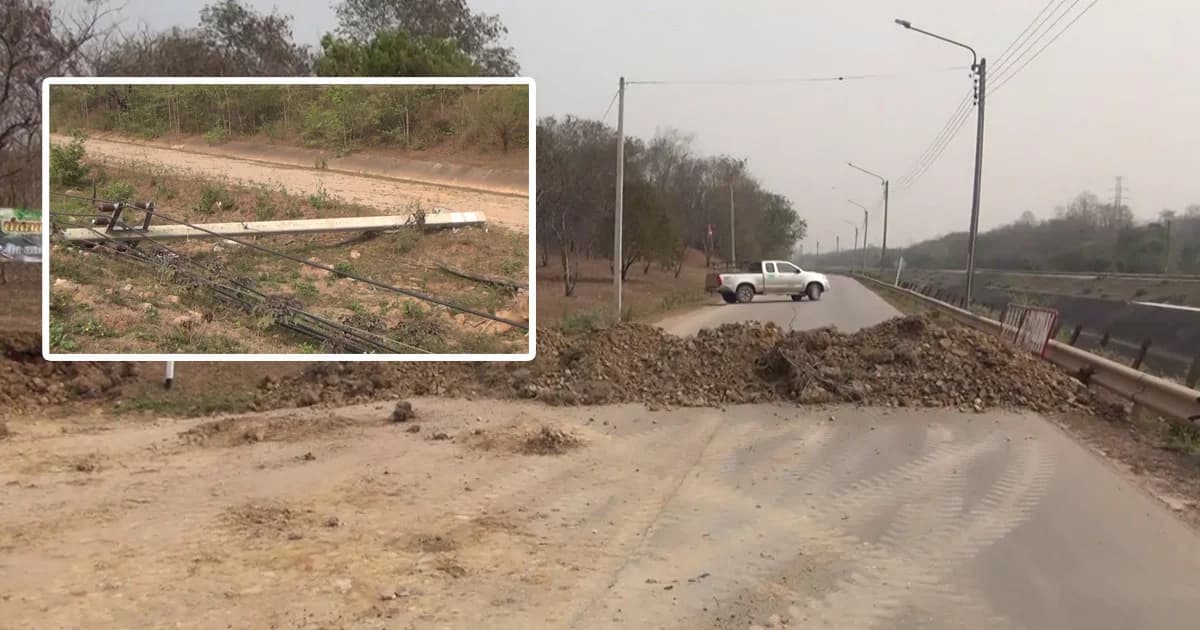 ที่ทิ้งดินเหมือง กฟผ. ถล่ม เกิดสไลด์แนวยาว เสาไฟฟ้า-สายพานลำเลียงล้มเพียบ