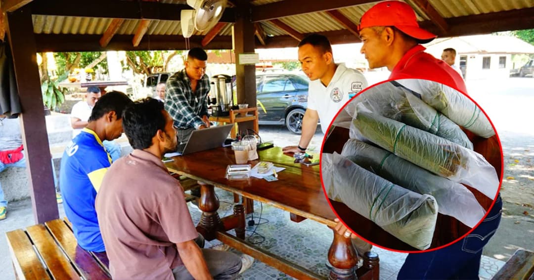 ตร.รวบ 2 พ่อค้าขนใบกระท่อมและบุหรี่ต่างประเทศข้ามชาติ