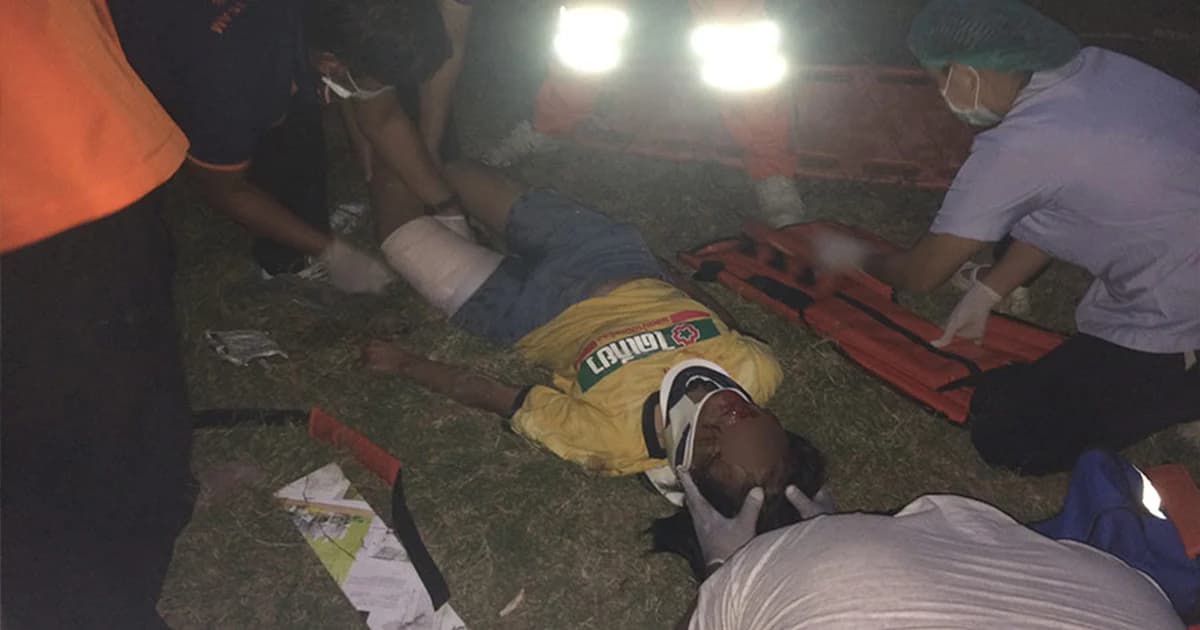 สาวเมืองช้างจอมอึด ! ซิ่งจยย.หลุดโค้งชนราวสะพาน รอดตายปาฏิหาริย์