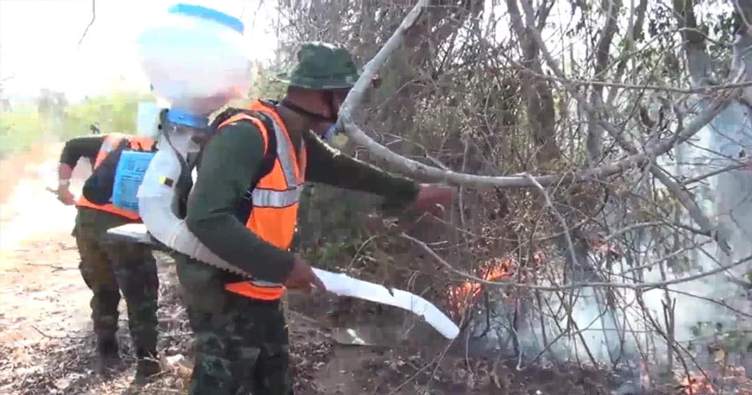 ปล่อยแถว 100 นาย เร่งดับไฟป่าดอยห้วยงูสิงห์ วอดแล้ว 500 ไร่