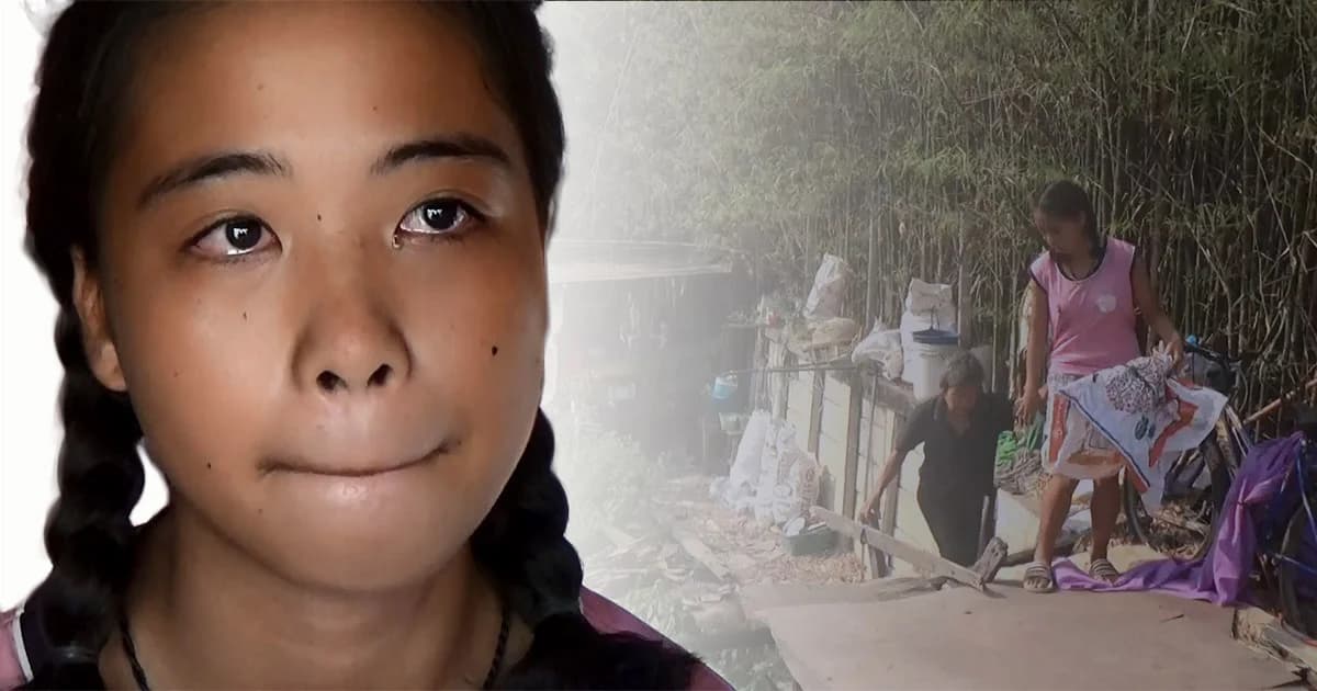 สองแม่ลูก อาศัยเพิงริมคลอง เก็บเศษอาหารจากศาลพระภูมิ ประทังชีวิต