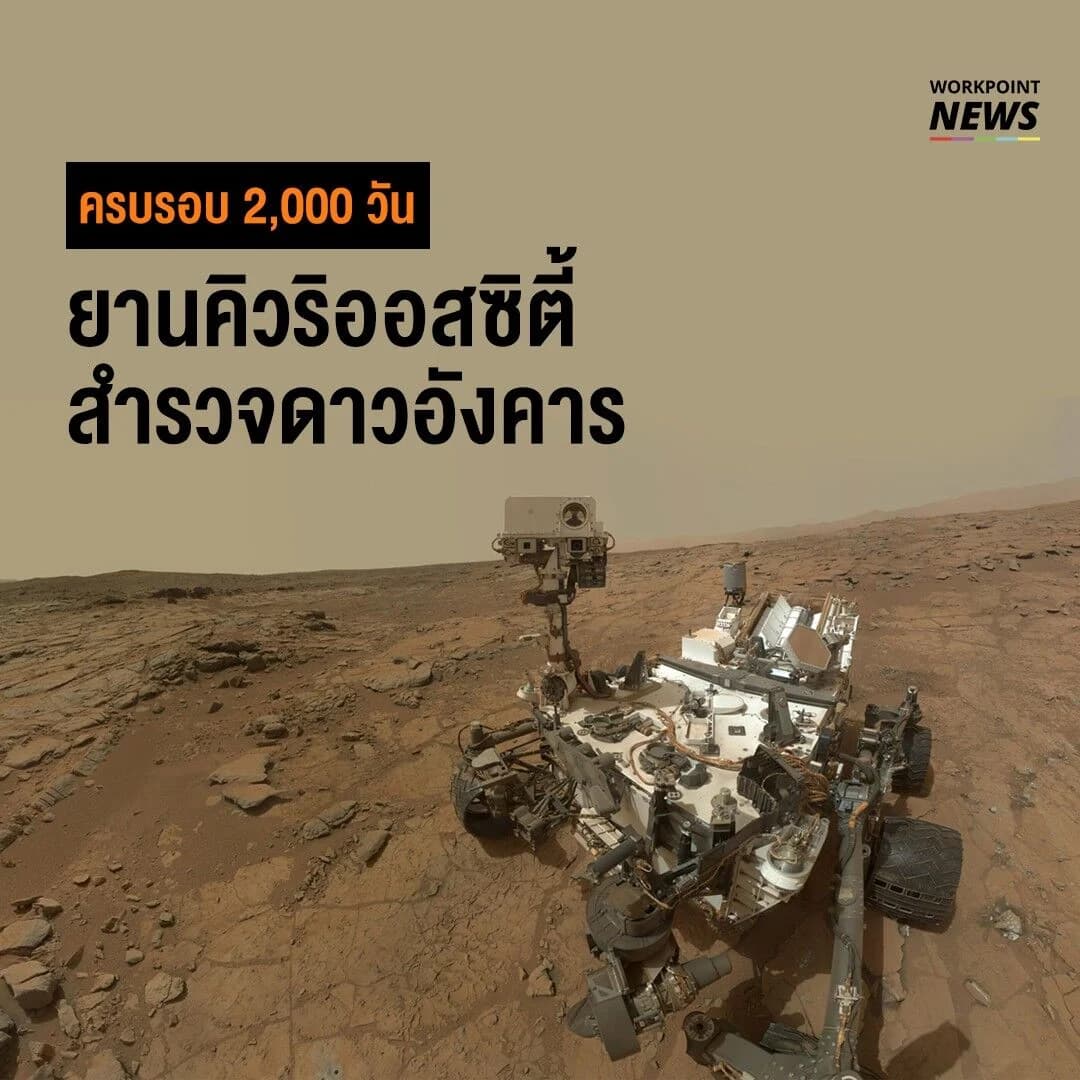 ครบรอบ 2,000 วัน ยานคิวริออสซิตี้สำรวจดาวอังคาร