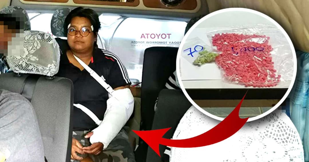 รวบสาวแกล้งบาดเจ็บ ซุกยาบ้าในเฝือก กว่า 7 พันเม็ด