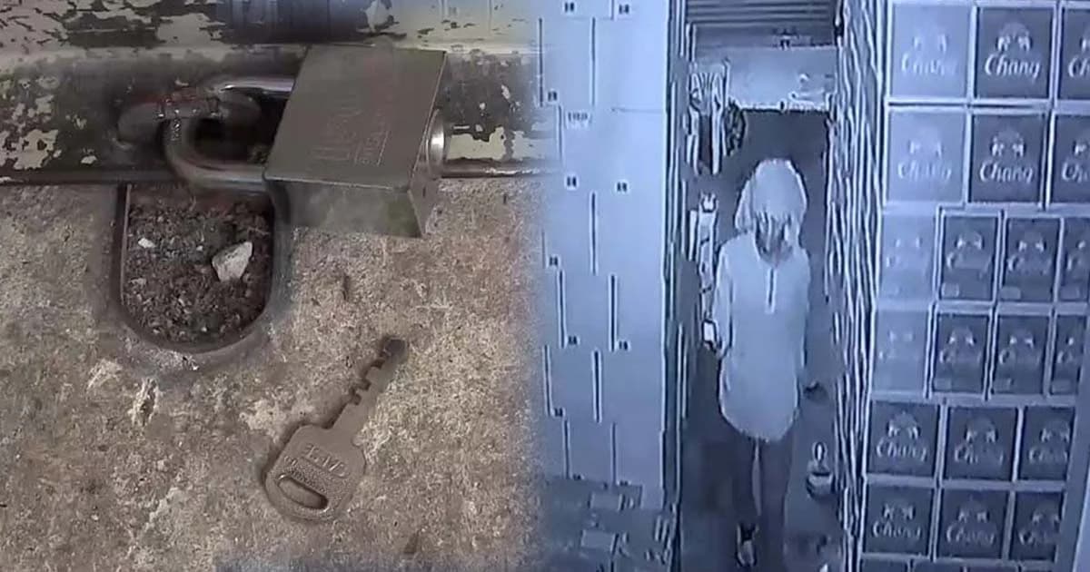 ไม่กลัวกล้อง บุกเดี่ยวงัดโกดังเหล้า-เบียร์ ยืนซดให้เห็น !