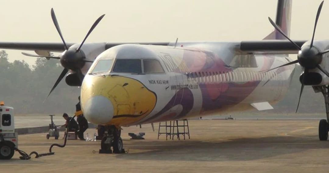 ย้ายแล้ว ! เครื่องบิน ‘นกแอร์’ ขวางรันเวย์สนามบินบุรีรัมย์