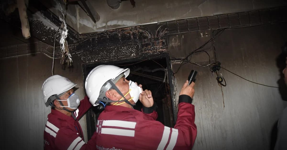 วสท.คาดไฟไหม้อะพาร์ตเมนต์ เกิดจากช่องเดินสายไฟ